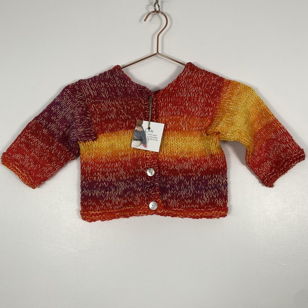 NWT SeaShells By Cathy Cardigan Sweater‎ Girls One Size Multicolor Knit Hooded